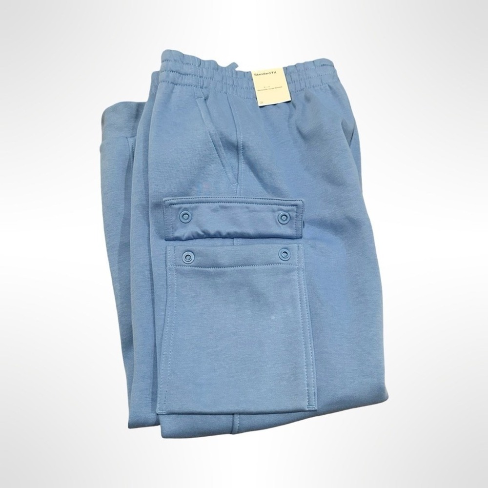 Nike Fleece Cargo Joggers Sweatpants Beyond Blue Big Kids Youth Large - Picture 3 of 9